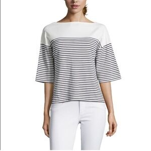 THEORY Cibella Jersey Knit Boat Neck Top